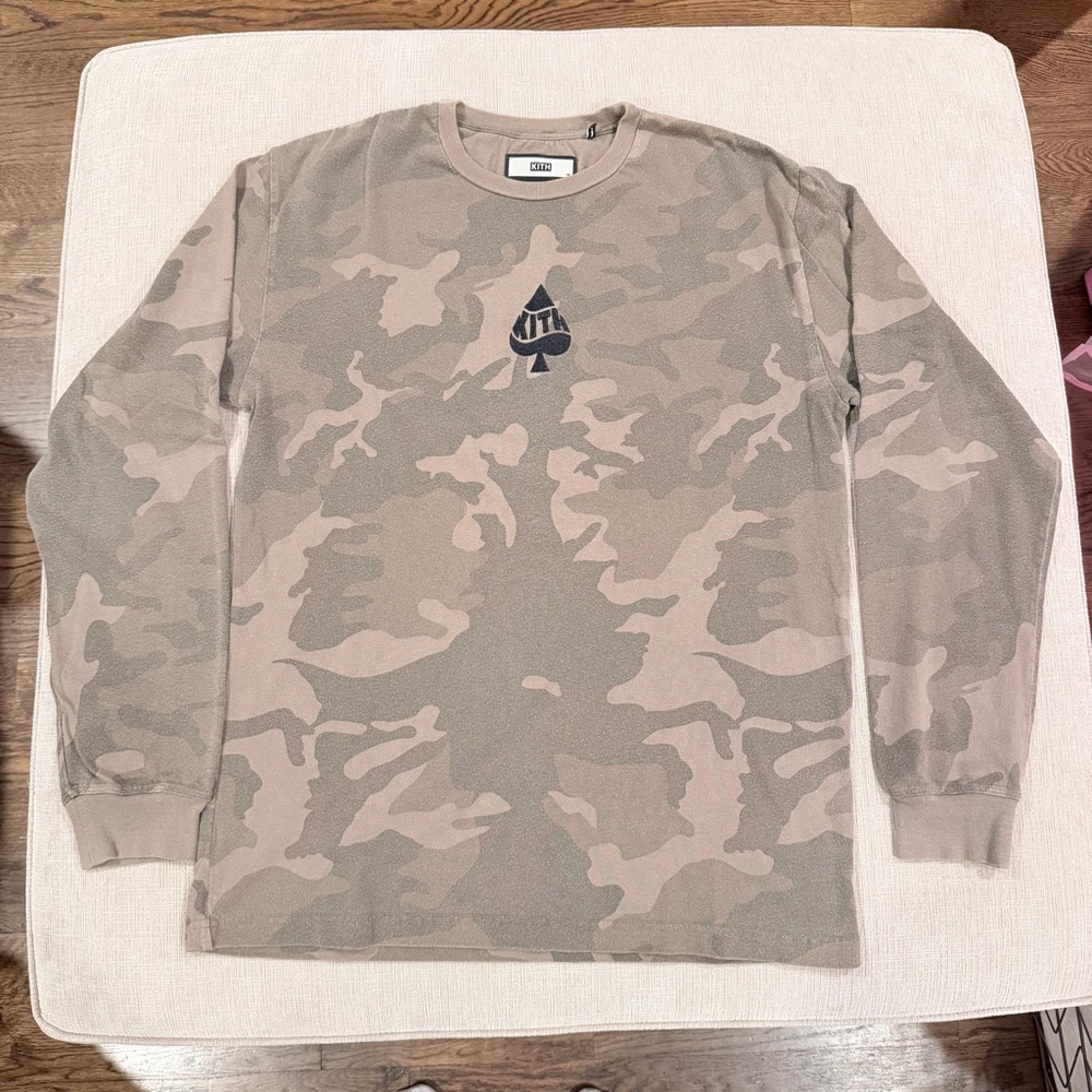 Kith Camo Long Sleeve Tee size
